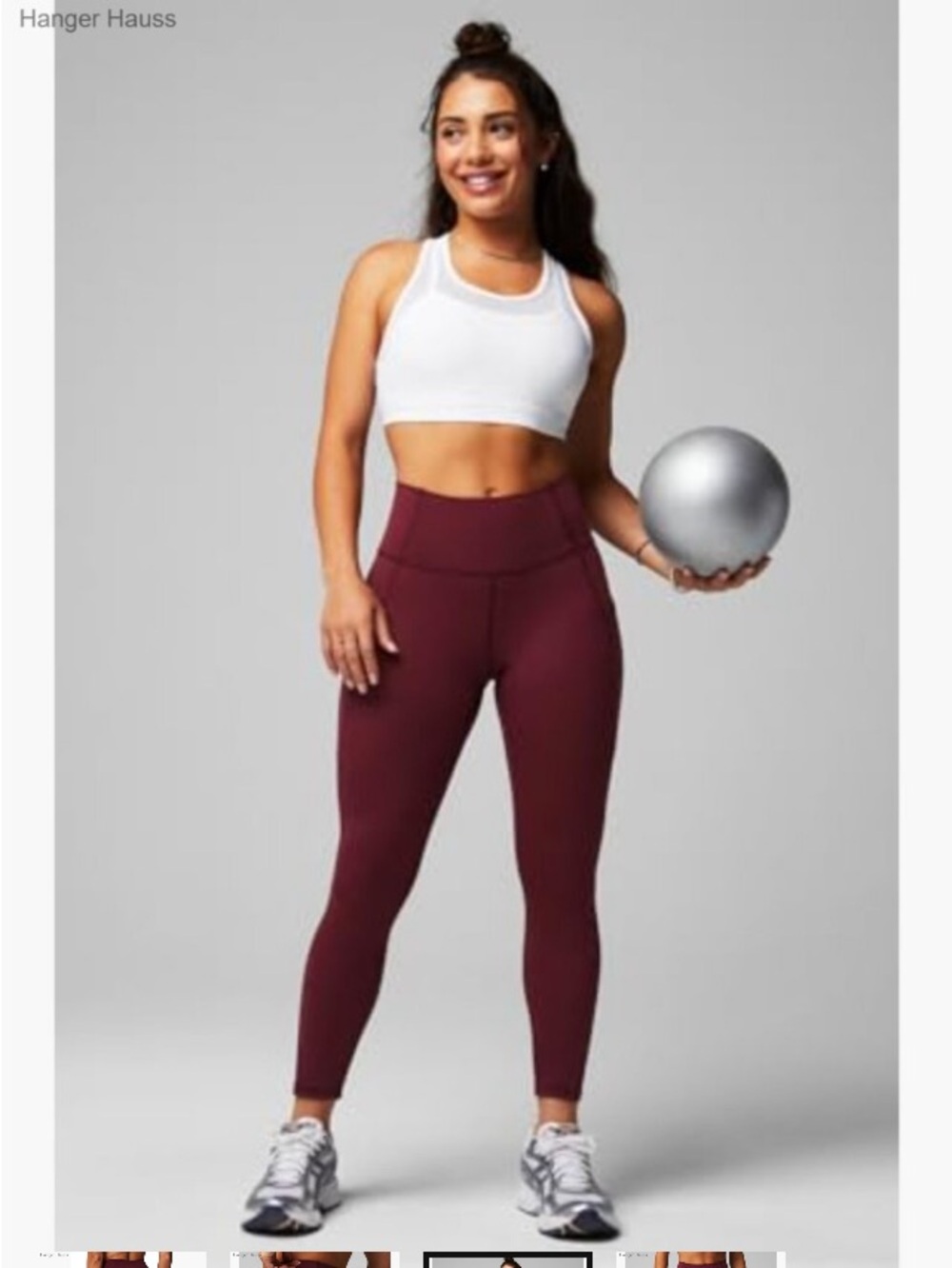 Fabletics PureLuxe Oasis High Waisted Leggings NWT Lrg Merlot Buttery Soft Yoga